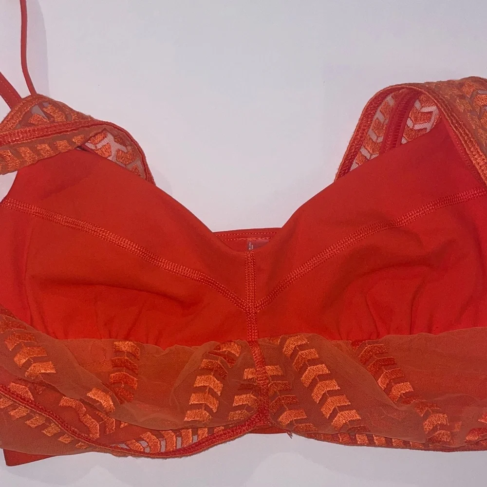 FP Movement by Free People Vibrant Orange Lace Bralette